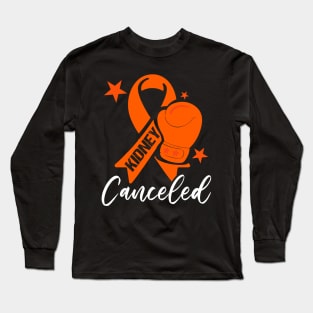 Orange Ribbon Kidney Cancer Awareness Long Sleeve T-Shirt